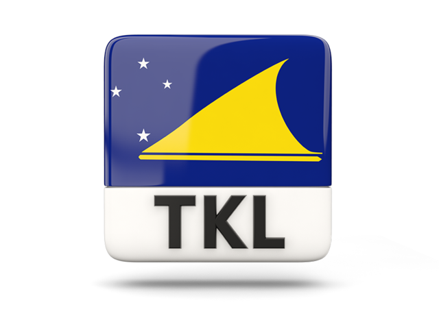 Square icon with ISO code. Download flag icon of Tokelau at PNG format