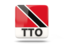 Тринидад и Тобаго. Квадратная иконка с кодом ISO. Скачать иллюстрацию.