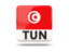 Tunisia. Square icon with ISO code. Download icon.