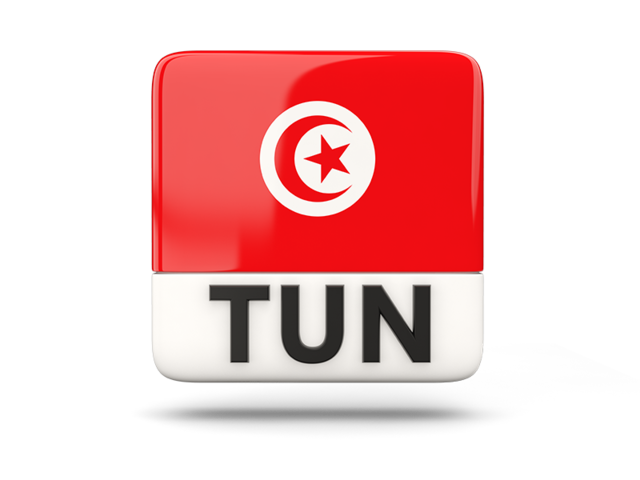 Square icon with ISO code. Download flag icon of Tunisia at PNG format