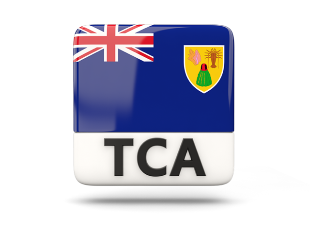 Square icon with ISO code. Download flag icon of Turks and Caicos Islands at PNG format
