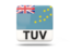 Tuvalu. Square icon with ISO code. Download icon.