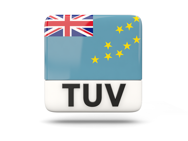 Квадратная иконка с кодом ISO. Скачать флаг. Тувалу