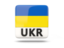 Ukraine. Square icon with ISO code. Download icon.