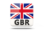 United Kingdom. Square icon with ISO code. Download icon.