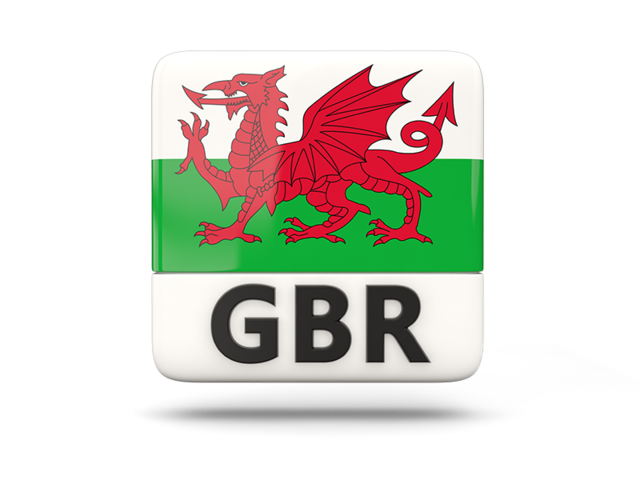 Square icon with ISO code. Download flag icon of Wales at PNG format