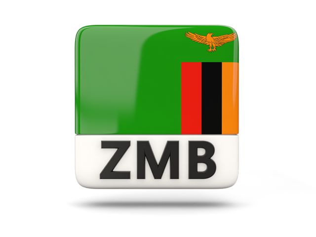 Square icon with ISO code. Download flag icon of Zambia at PNG format