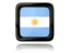 Argentina. Square icon with reflection. Download icon.