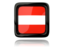 Austria. Square icon with reflection. Download icon.