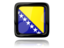 Bosnia and Herzegovina. Square icon with reflection. Download icon.