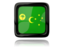 Cocos Islands. Square icon with reflection. Download icon.