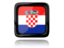 Croatia. Square icon with reflection. Download icon.