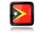 East Timor. Square icon with reflection. Download icon.