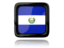 El Salvador. Square icon with reflection. Download icon.