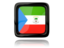 Equatorial Guinea. Square icon with reflection. Download icon.