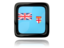 Fiji. Square icon with reflection. Download icon.