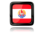 French Polynesia. Square icon with reflection. Download icon.