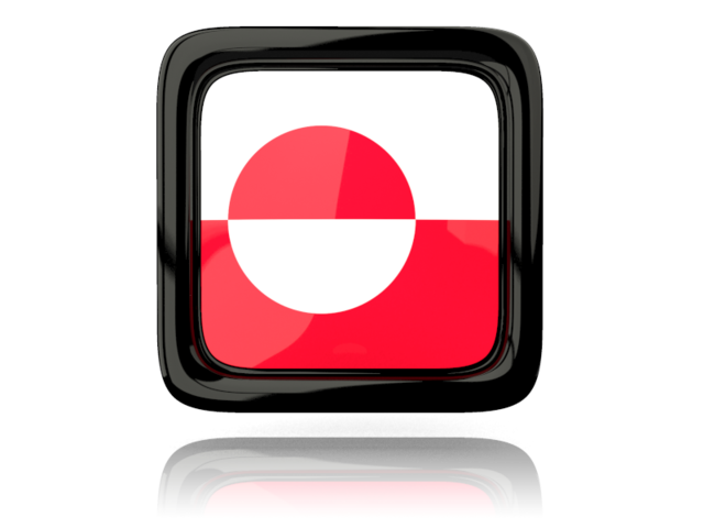 Square icon with reflection. Download flag icon of Greenland at PNG format