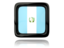 Гватемала. Квадратная иконка с отражением. Скачать иллюстрацию.
