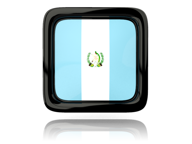 Square icon with reflection. Download flag icon of Guatemala at PNG format