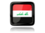Республика Ирак. Квадратная иконка с отражением. Скачать иллюстрацию.