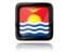 Kiribati. Square icon with reflection. Download icon.