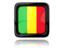 Mali. Square icon with reflection. Download icon.