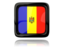 Moldova. Square icon with reflection. Download icon.