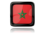 Morocco. Square icon with reflection. Download icon.