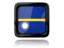 Nauru. Square icon with reflection. Download icon.