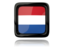 Netherlands. Square icon with reflection. Download icon.