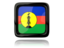 New Caledonia. Square icon with reflection. Download icon.