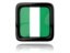 Nigeria. Square icon with reflection. Download icon.