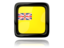 Niue. Square icon with reflection. Download icon.