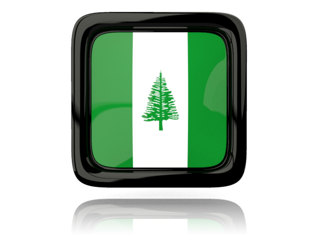 Square icon with reflection. Download flag icon of Norfolk Island at PNG format