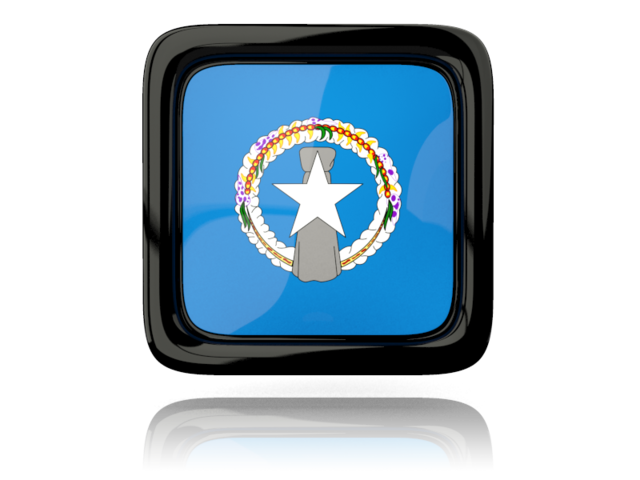 Square icon with reflection. Download flag icon of Northern Mariana Islands at PNG format