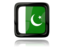 Pakistan. Square icon with reflection. Download icon.