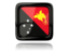 Papua New Guinea. Square icon with reflection. Download icon.