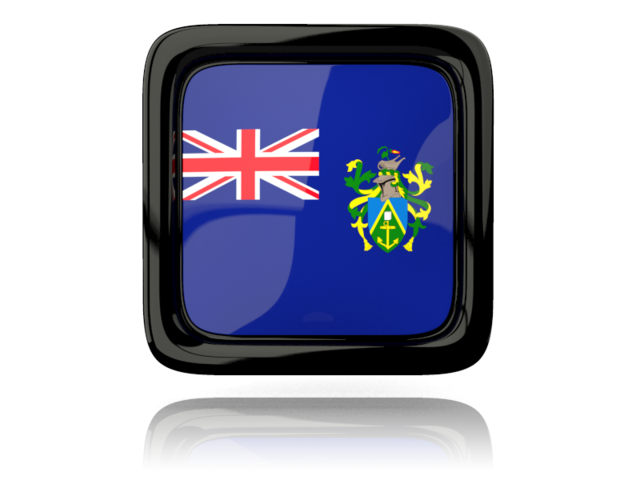 Square icon with reflection. Download flag icon of Pitcairn Islands at PNG format