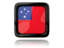 Samoa. Square icon with reflection. Download icon.