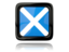 Scotland. Square icon with reflection. Download icon.