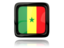 Senegal. Square icon with reflection. Download icon.