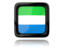 Sierra Leone. Square icon with reflection. Download icon.