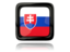 Slovakia. Square icon with reflection. Download icon.