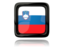 Slovenia. Square icon with reflection. Download icon.