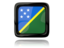 Solomon Islands. Square icon with reflection. Download icon.