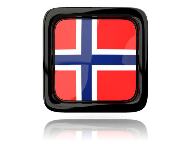 Square icon with reflection. Download flag icon of Svalbard and Jan Mayen at PNG format