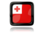 Tonga. Square icon with reflection. Download icon.