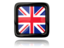 United Kingdom. Square icon with reflection. Download icon.