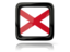 Flag of state of Alabama. Square icon with reflection. Download icon